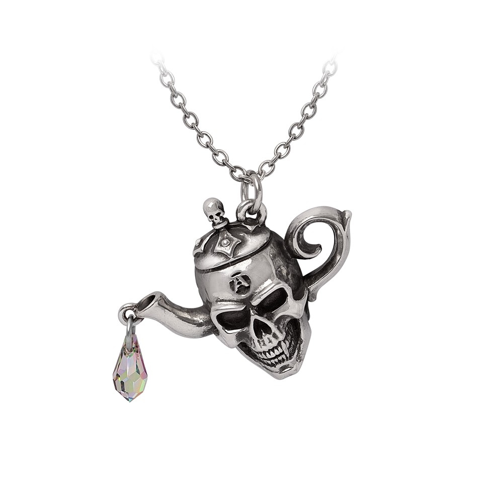 Alchemy - Poison Brew Teapot Necklace - Silver coloured